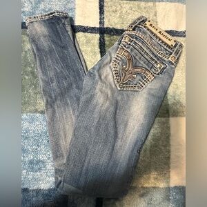 Distressed Rock Revival Skinny Jeans